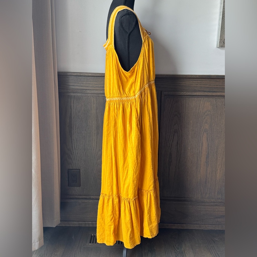 Old Navy Yellow Midi Dress boho vibes XXL - Picture 5 of 8